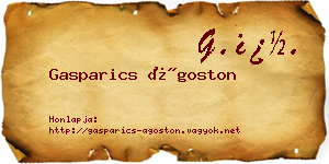 Gasparics Ágoston névjegykártya